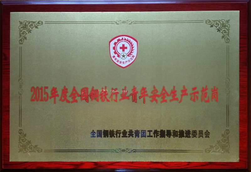 全國鋼鐵行業(yè)青年安全生產示范崗